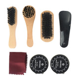 8 Pcs/Set Shoes Care Kit Portable For Boots Sneakers Cleaning Set Brush Shine Polishing Tool For Leather Shoes