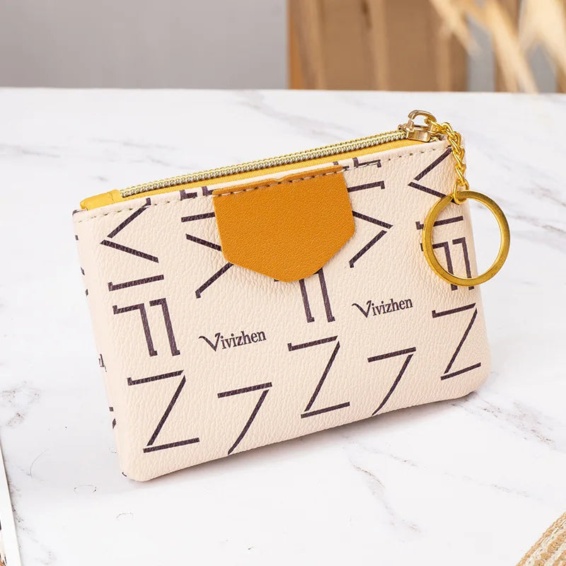 Customized New Product Mini Women's Coin Purse Short Storage Short Zipper Small Coin Card Holder Factory Direct Sales