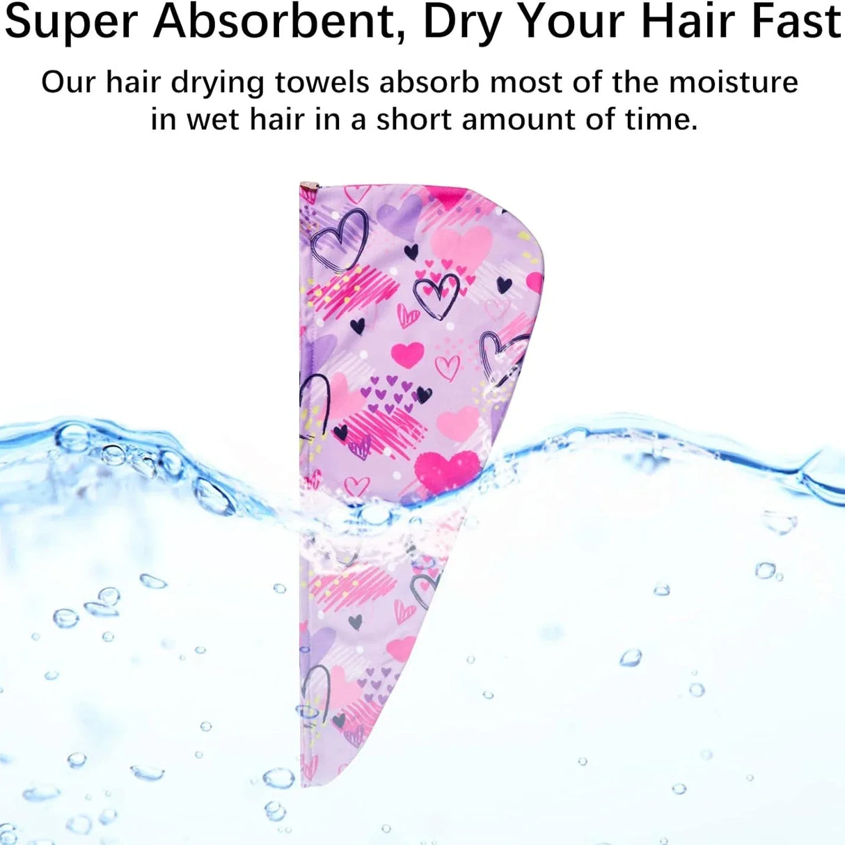 Microfiber Hair Drying Towel Hair Towel Wrap for Kids Girls Women Absorbent Hair Turbans for Wet Hair Fast Drying Hair Wrap