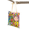 Ladies Shopping Bag Cartoon Virgin Mary Series Handbag Foldable Reusable Cloth Shopper Harajuku Style Student Canvas Tote