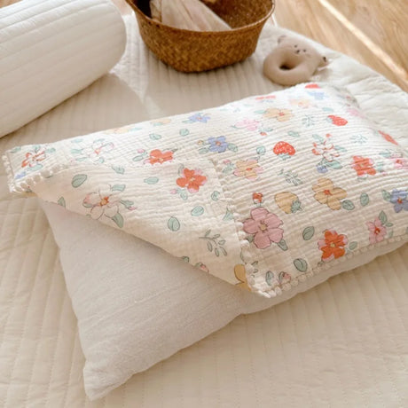 Children Cartoon Bear Bedding Pillow Cover Decorative Kids Baby Cushion Pillow Cotton Baby Pillow Case for Newborn Baby