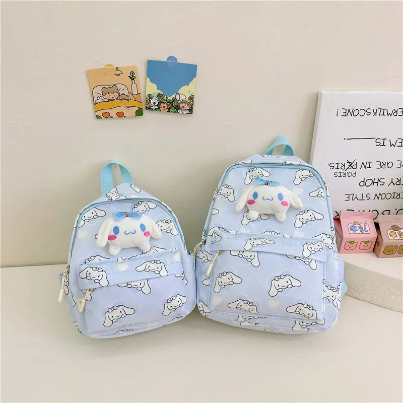 Sanrio Kulomi Pacha Dog Hello Kitty Cinnamon Dog Cartoon Print Oxford Fabric Backpack Cute Accessories Children School Bag Gifts