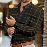 Summer Men's Shirt Long Sleeve XS-6XL Fashionable Lapel Single Breasted Cardigan Real Pockets Hawaiian Casual Men's Shirt 2024