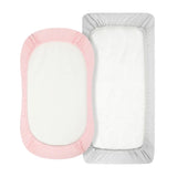 2Pcs Baby Fitted Bassinet Sheet Newborn Changing Pad Cover Solid Breathable Crib Fitted Sheets Cradles Mattress Cover