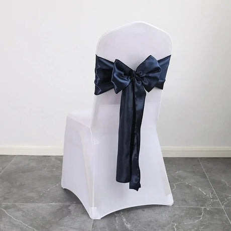 10pcs/Lot Satin Chair Sashes Bow Wedding Chair Knot Ribbon DIY Ties For Party Event Hotel Banquet Chair Decorations