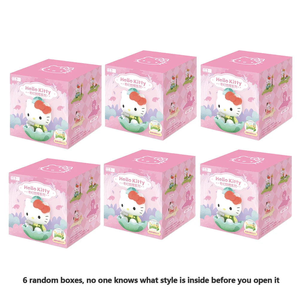 Hello Kitty Blind Box Sanrio Fantasy Journey Cartoon Model Mystery Figurine Toys Anime Figures Kawaii Cute Birthday Girls Gift