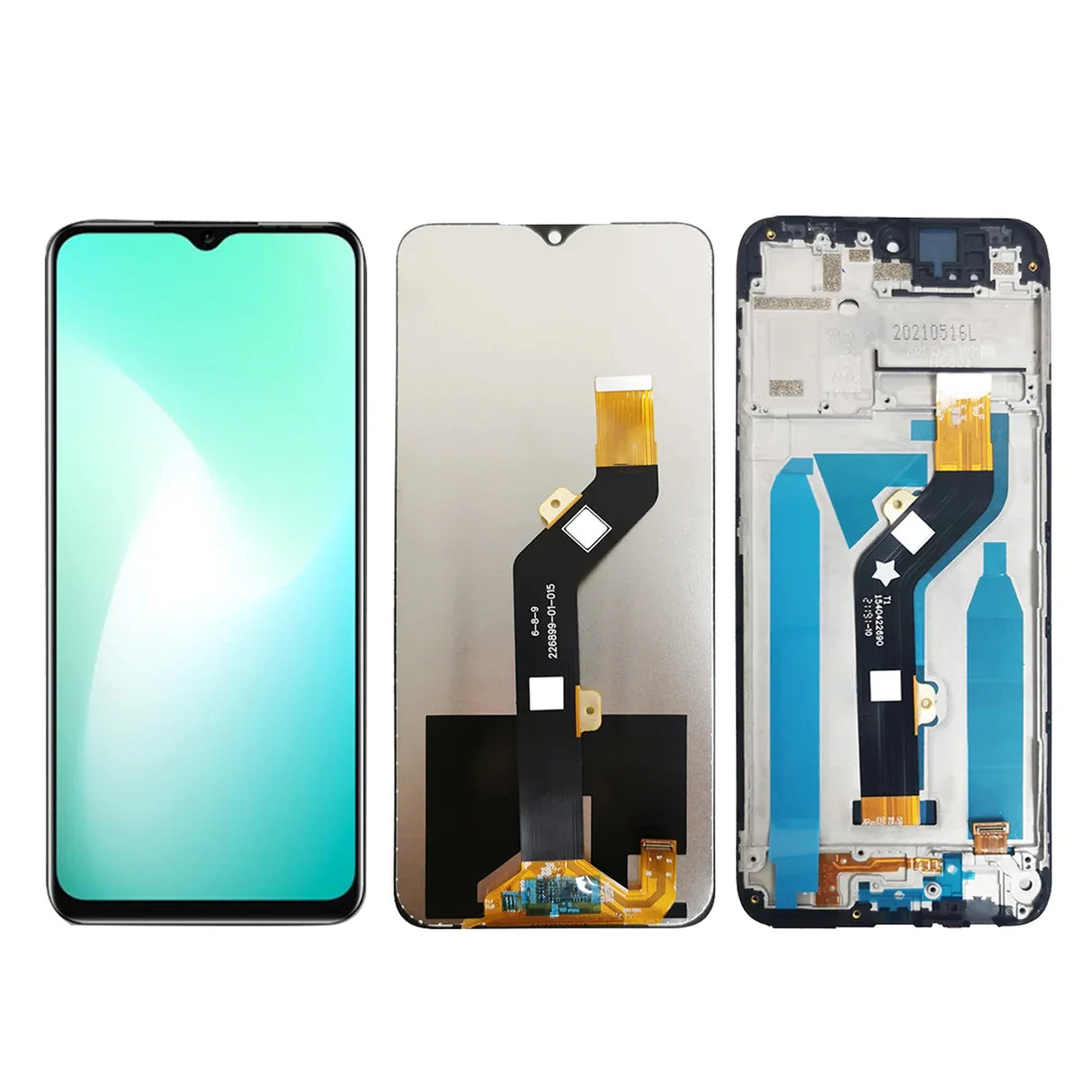 6.82" Display For Infinix Hot 11 X689F Helio G37 LCD Screen Touch Digitizer Sensor Hot11 X689F Assembly Replacement With Frame