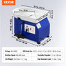 VEVOR 11in Pottery Wheel Ceramic Forming Machine Adjustable 60-300RPM Speed Handle and Foot Pedal Control ABS Detachable Basin