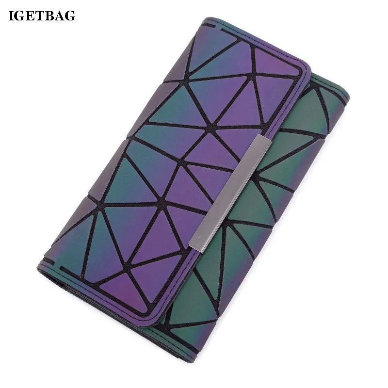 bao bag Purse Geometric Wallet women's Long Clutch s Money Bag Three Folds Ladies Card Holder carteira portfel