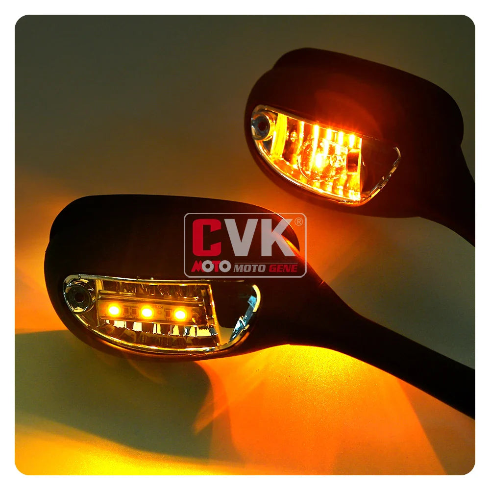 CVK RearView Mirror LED Light For Suzuki GSXR600 GSXR750 GSXR1000 K5 K6 K7 K8 2005 2006 2007 2008 2009 2010 Rear View Mirrors