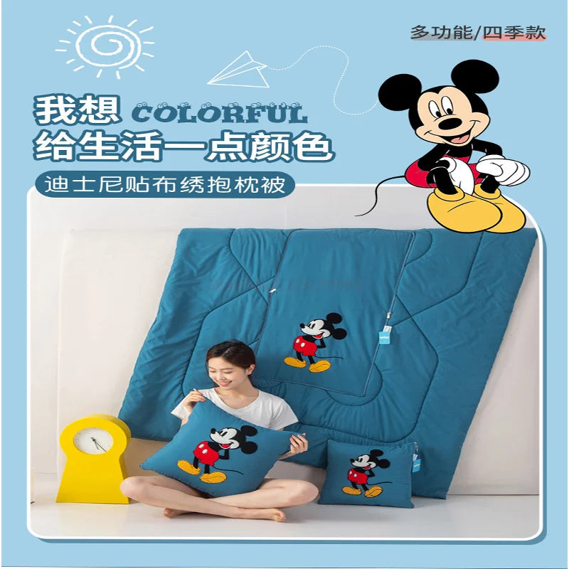 Disney Mickey Mouse Pillow Is Dual-purpose Car Sofa Lunch Break Cushion Two-in-one Office Cartoon Pillow Animation Derivatives