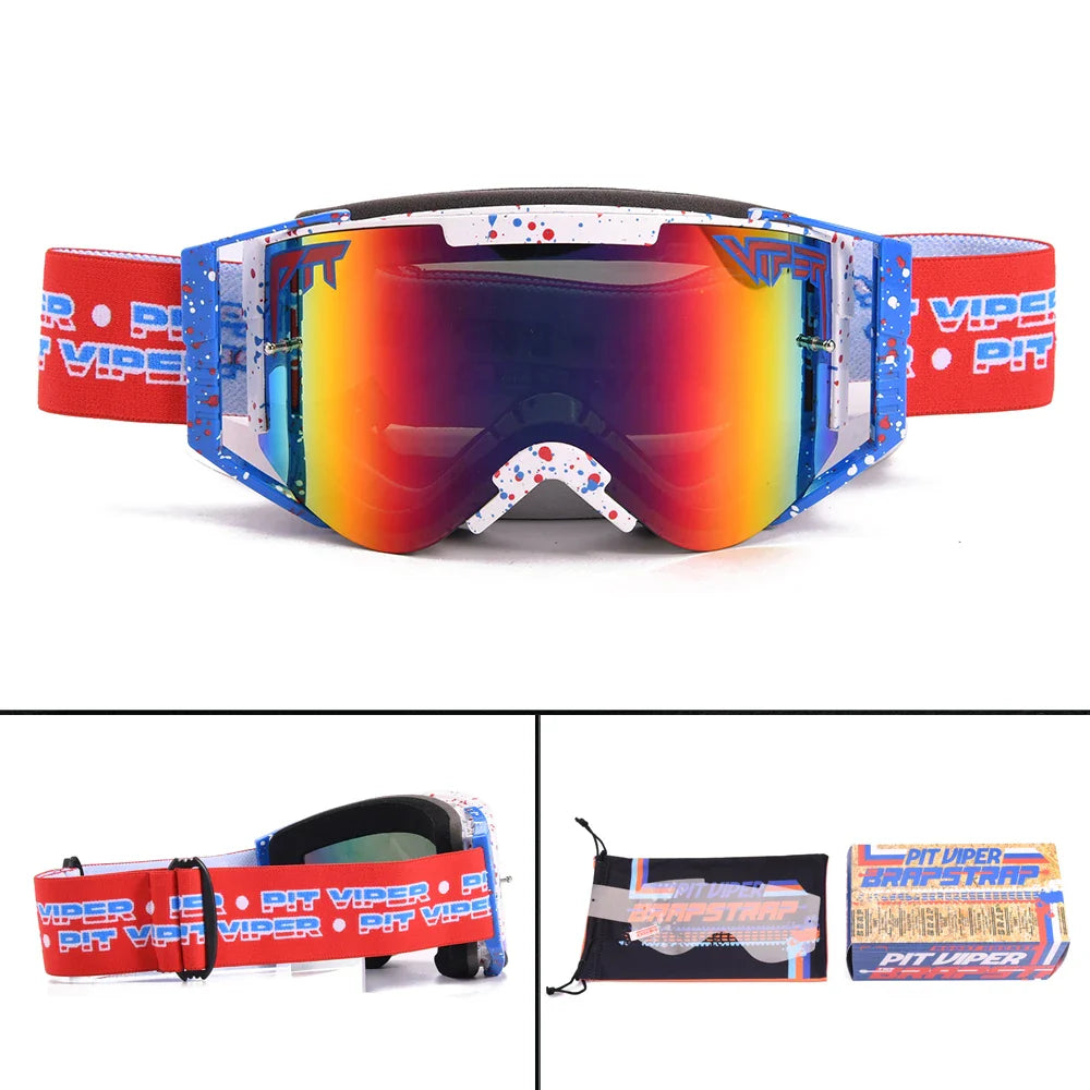 Original Box Sunglasses Men Women Pit Viper Anti Fog Goggles For Motocycle Sport Sun Glasses Outdoor Motocross UV400 Eyewear