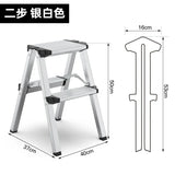 Multifunctional High Stools Kitchen Thickened Aluminum Ladder Chair Folding Design Step Stool Non-slip Pedal Ladder Stool