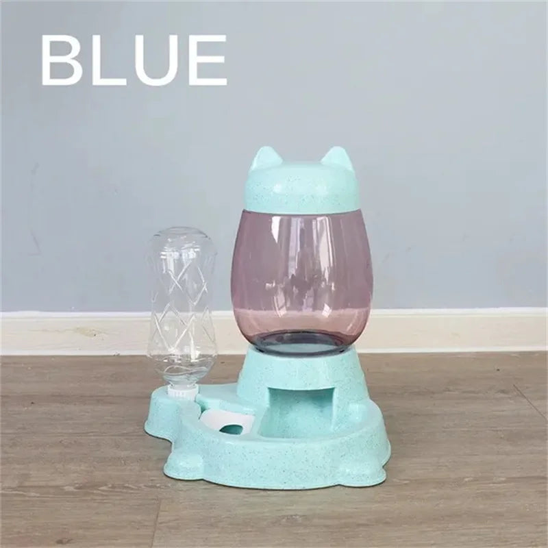 Pet Automatic Feeder Dog Cat Drinking Bowl Anti Overturn Large Capacity Cat And Dog Food Dispenser Pet Stuff Accessories