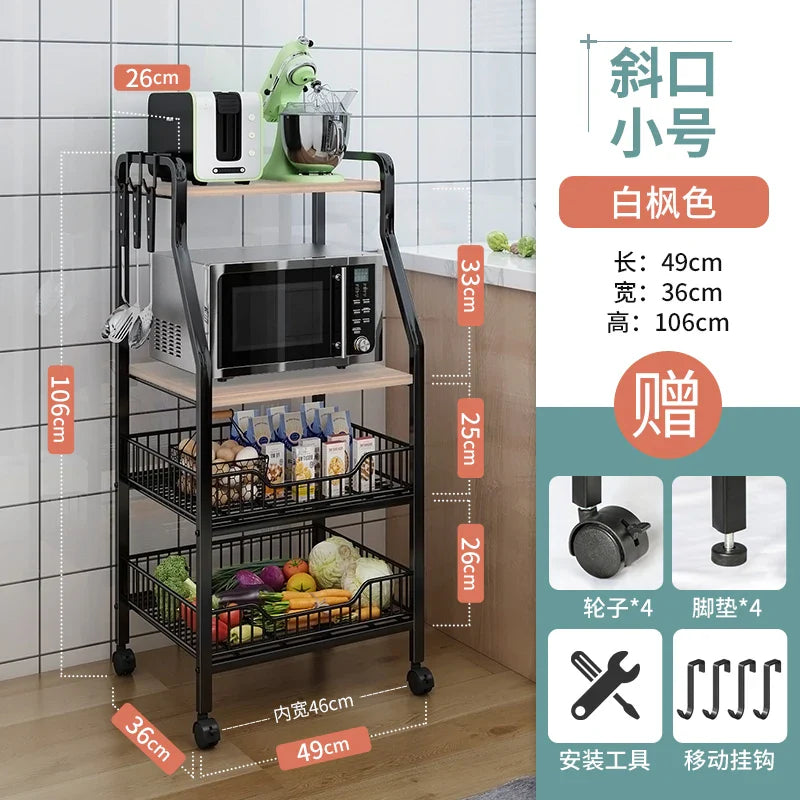 Bakers Trolley Kitchen Islands Shelves Storage Trolley Kitchen Islands Spice Shelf Mueble Cocina Auxiliar Kitchen Equipment