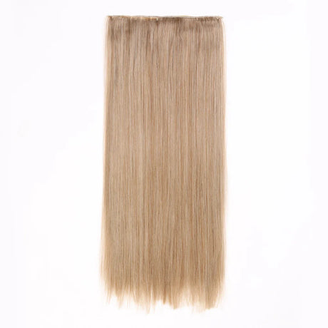 Synthetic Clip in Hair Extensions 6 Pcs/Set 16 Clips Long Straight Hairpieces Clip On Hair Extension for Women Blonde