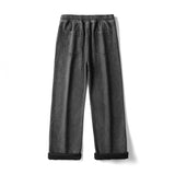 2022 Winter New Men's Wool Jeans Street Warm Trousers Brushed Thickened Straight Leg Pants Casual Light Blue Pants