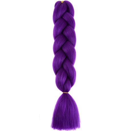 AZQUEEN 24 Inch Jumbo Box Braids Extensions Synthetic Braiding Hair DIY Hair Braids For Children Pink Purple Yellow Gray