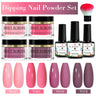 5g Dipping Nail Powder Set Nude Nail Glitter Dipping System Kit For Manicure Nail Art Decorations Natural Dry Without Lamp Cure