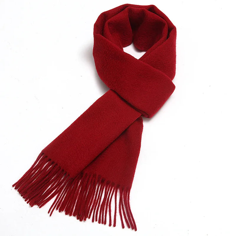 100% Wool Scarf for Men Cashmere Wool Scarf Pashmina Bandana Shawls Winter Women Wool Scarf 30*180CM