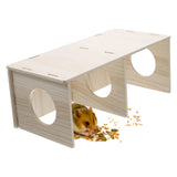 Hamster Cage Solid Wood House Hideouts Mouse Cabin Toy Guinea Pig Habitat Accessories