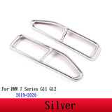 For BMW  7 Series F01 G11 G12 2009-2020 Stainless Steel Car Tail Muffler Exhaust Pipe Output Cover Stickers Car Accessories