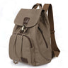 Retro Men's Travel Backpack Canvas Solid Outdoor Camping Multifunctional Anti-theft Backpack Women