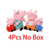 4Pcs/Set Peppa Pig Set Plush Toys George Pig Family Plush Doll Holiday Party Decoration Children's Toys Christmas Gifts