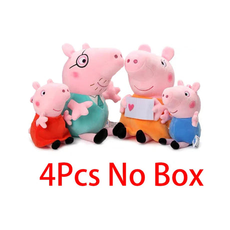 4Pcs/Set Peppa Pig Set Plush Toys George Pig Family Plush Doll Holiday Party Decoration Children's Toys Christmas Gifts