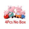 4Pcs/Set Peppa Pig Set Plush Toys George Pig Family Plush Doll Holiday Party Decoration Children's Toys Christmas Gifts