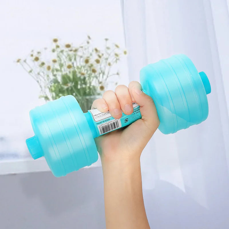 New Fitness Yoga Sport Bottle Crossfit For Exercise Bodybuilding Plastic Gym Training Dumbbells Dumbbell Equipment Weight Water