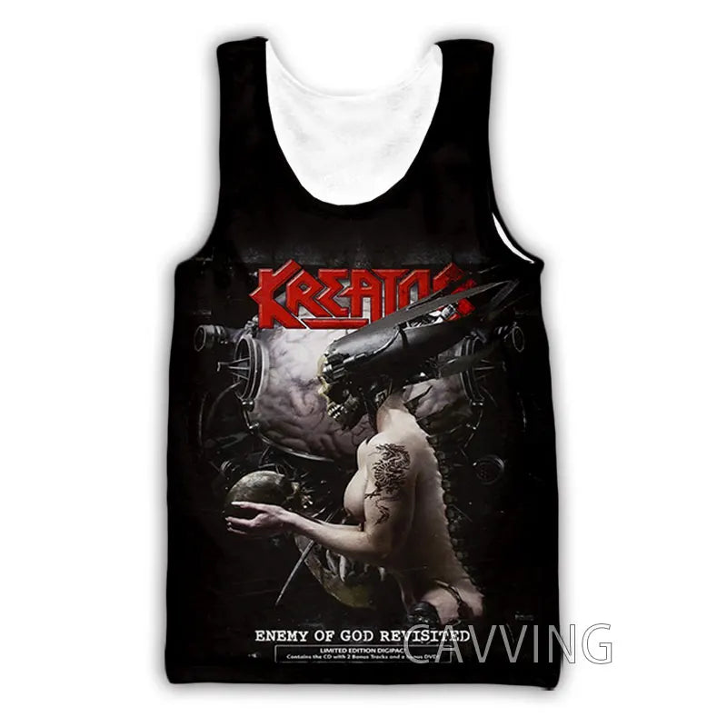 New Fashion Women/Men's 3D Print kreator  Tank Tops Harajuku  Vest  Summer Undershirt Shirts Streetwear