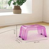 Household Living Room Tea Table Transparent Low Stool Shoes Stool Sofafoot Net Red Backless Chair Bathroom Shower Plastic Stool