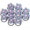 12Pcs/bag Girls Elastic Flower Hair Bands Sweet Hair Ties Children Ponytail Holder Rubber Band Headband Kids Hair Accessories