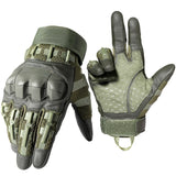 Tactical Full Finger Gloves Touch Screen Army Military PU Leather Combat Shooting Hunting Airsoft Work Protective Gear Men Women