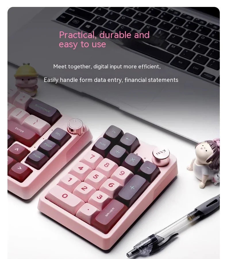 Kzzi K20 Mini Keyboard Keypad Tri Mode Bluetooth Wireless Gasket Mechanical Keyboard Accessory For Computer Office Gaming Gifts