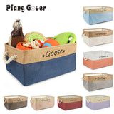 Custom Name Dog Toy Basket Cat Pet Foldable Box Print Personalized ID Storage Baskets For Clothes Pet Accessories