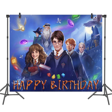 Academy Magic Harries Birthday Party Decorations Disposable Tableware Cup Plate Banner Tablecloth Backgound Kids Party Supplies