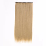 Synthetic Clip in Hair Extensions 6 Pcs/Set 16 Clips Long Straight Hairpieces Clip On Hair Extension for Women Blonde