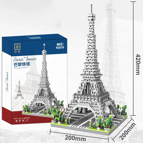 Paris Tower Street View Building Block Mini Diamond Small Particle Assembly Building Block Decoration Toy