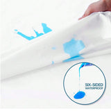 Waterproof Mattress Protector with Zipper Soft & Breathable Noiseless Mattress Cover for Single or Double Bed, Queen/King Size