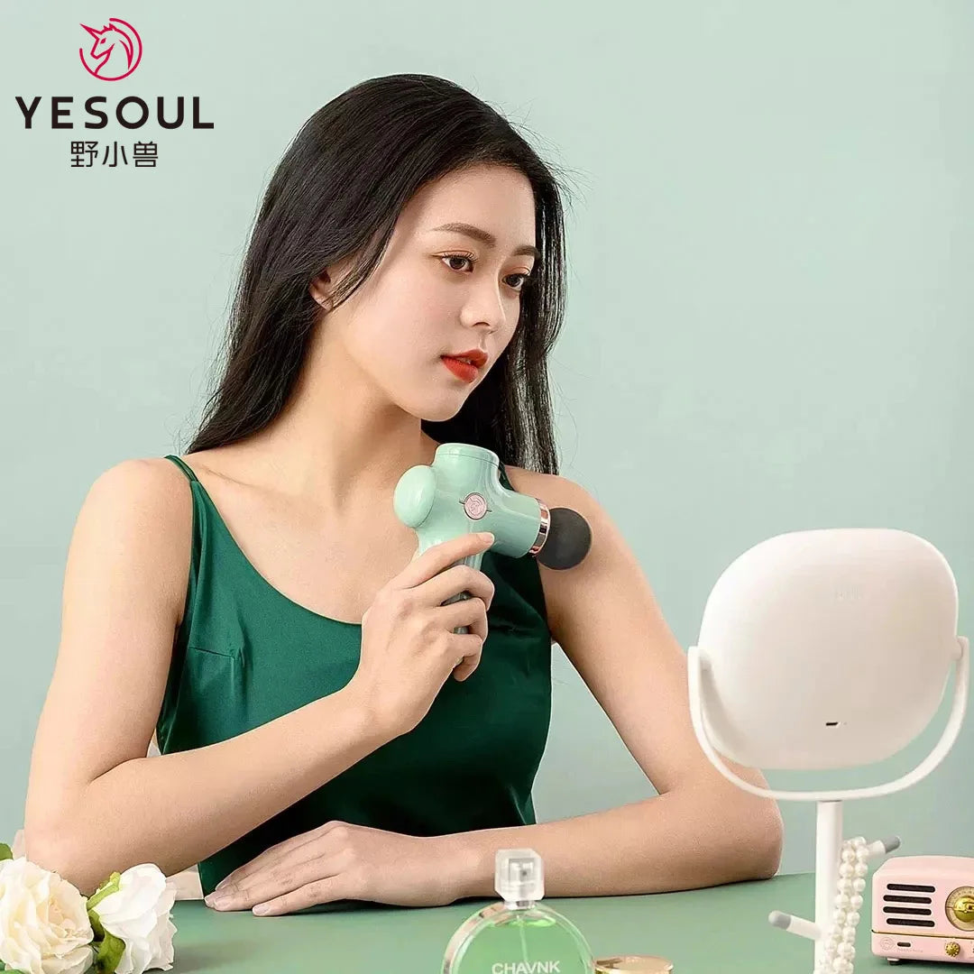 YESOUL Portable Fascia Gun Deep Muscle Massage Gun Full Body Massager 3-speed Control Electric Massager Fitness Equipment