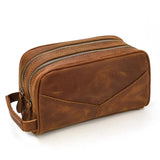 Large Capacity Cowskin Clutch Genuine Leather Storage Bag For Male Female Makeup Travlling Wash s Comsmetic Women