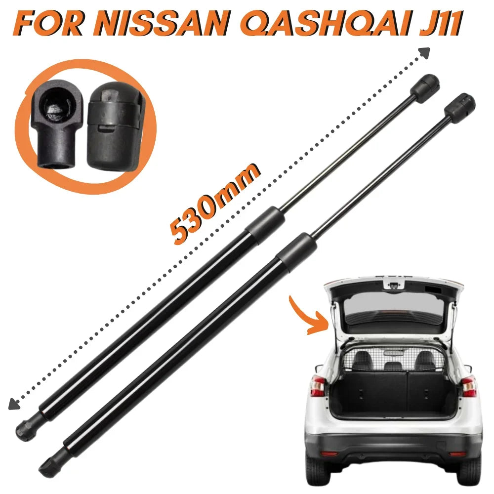 Qty(2) Carbon Fiber Tailgate Trunk Gas Struts Springs for Nissan Qashqai J11 for Nissan Rogue Sport SUV 2014-2022 Lift Supports