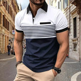 Summer New Men's Polo Shirt with High Quality Polo Collar Short Sleeve Casual Fake Pocket Business Fashion European Size Polo Sh