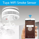 Tuya WiFi Smoke Detector Alarm Smart Fire Protection 90dB Smoke Alarm Sensor Home Security System work with Tuya Smart Life APP