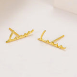 1 Pair Custom Name Earrings for Kids Personalized Stainless Steel Initial Letter Nameplate Stud Earring Party Baby Jewelry Gift