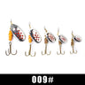 FISH KING Metal Fishing Lure Spinner Baits 3.9g 4.6g 7.4g 10.8g 15g Rotating Spoon Lures Spinners With Treble Hooks Pike Baits