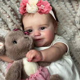 50CM Full Vinyl Body Girl Waterproof Reborn Doll Maddie Hand-Detailed Painted with Visible Veins Lifelike 3D Skin Tone Toy Gift