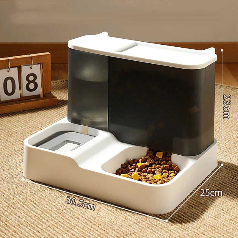 Dog Feeder 2 in 1 Food Water Dispenser Dogs Feeding & Watering Supplies Automatic Drinking Bowl for Cats Pets items Cat Products